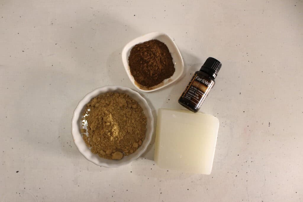 DIY Gingerbread Soap ingredients