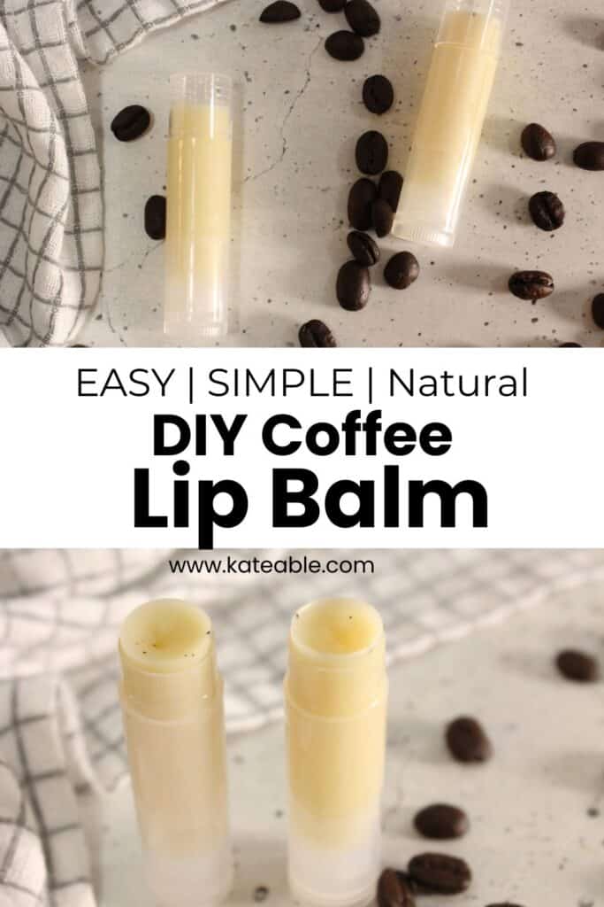DIY Coffee Lip Balm pin image.