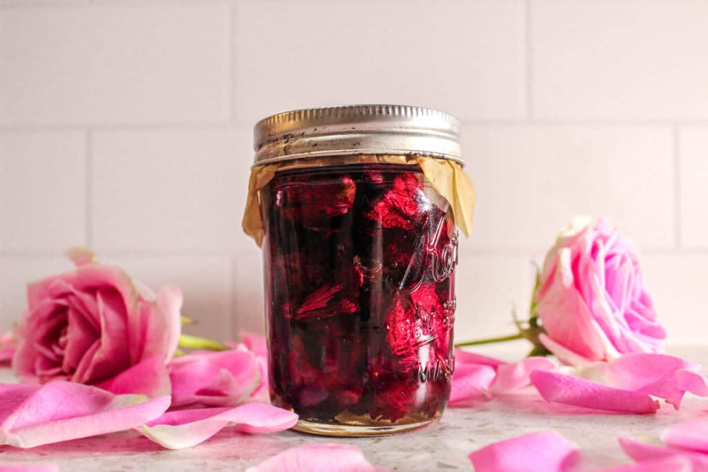 DIY rose infused oil 