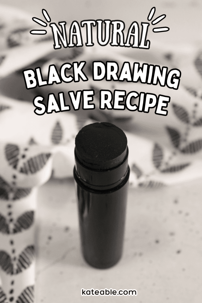Black Drawing Salve Recipe pin image