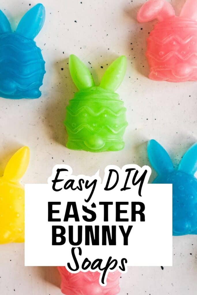 Easter Bunny Soaps pin image.
