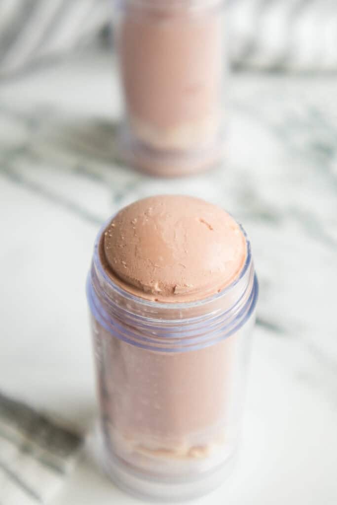 close up of tinted sunscreen