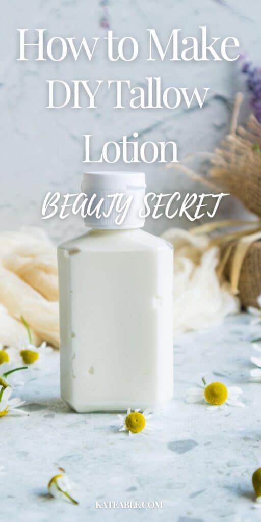 Tallow Lotion pin image.