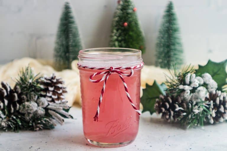 Christmas bubble bath jar