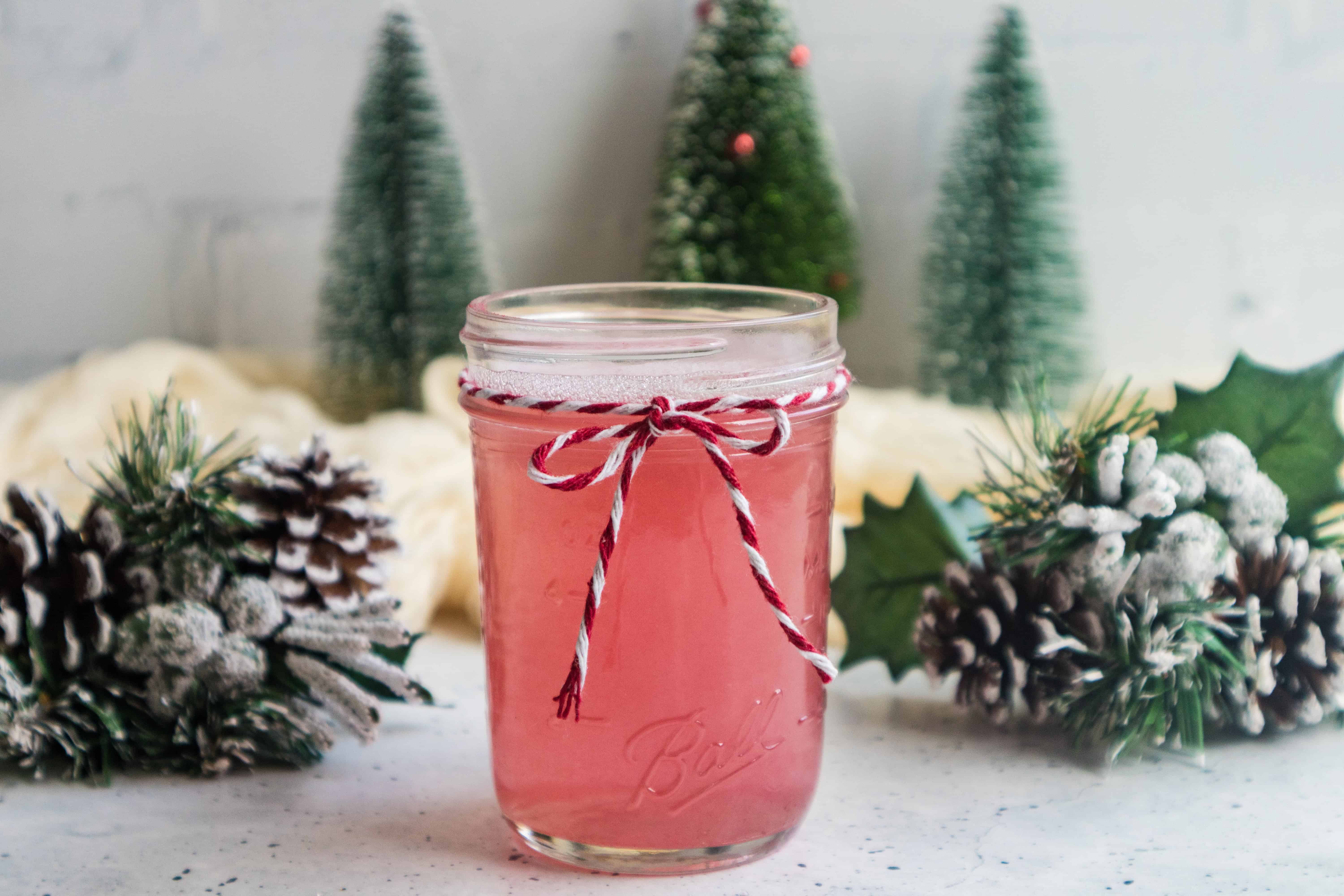 Christmas bubble bath jar